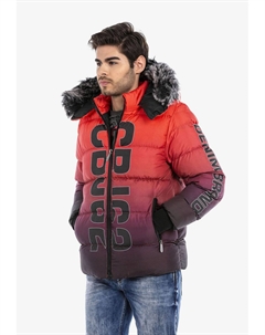 Зимняя куртка с модными брендовыми принтами, красный Cipo&baxx