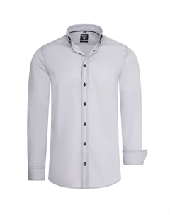 Рубашка с длинными рукавами и тонкой контрастной строчкой, серый Rusty neal