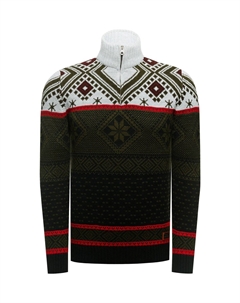 Вязаный свитер с зимним узором, хаки Rusty neal