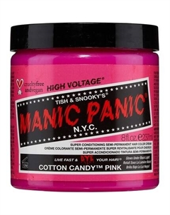 Высоковольтная классическая кремовая краска для волос с сахарной ватой, 8 унций, розовая Manic panic
