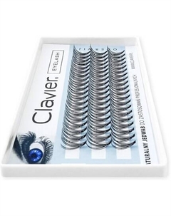 Классические шелковые ресницы C-Curl различной длины 8–14 мм и 13 мм Clavier