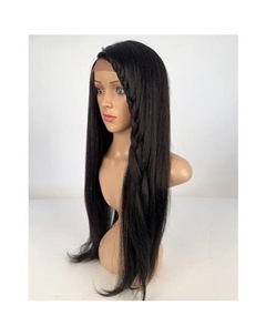 Парик длинный прямой из натуральных волос и синтетических смешанных кружевных волос Sleek