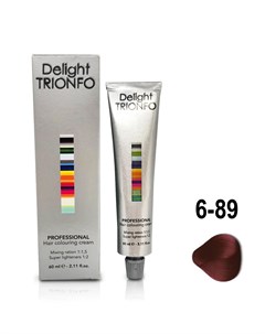 ДТ 6 89 крем краска стойкая для волос темно русый красный фиолетовый Delight TRIONFO 60 мл Constant delight