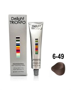 ДТ 6 49 крем краска стойкая для волос темно русый бежевый фиолетовый Delight TRIONFO 60 мл Constant delight