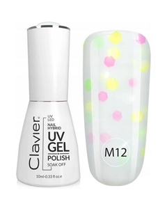 Роскошный гибридный УФ-гель-лак для ногтей, флакон 10 мл с аппликатором, держится до 3 недель в УФ- и светодиодных лампах, полимеризуется 2 минуты в УФ-лампе или 30 секунд в светодиодной лампе Papita Clavier