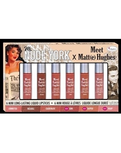 Встречайте набор жидких помад Matte Hughes от Balm для женщин, 6 шт., помада 0,04 унции — упаковка из 6 штук Thebalm
