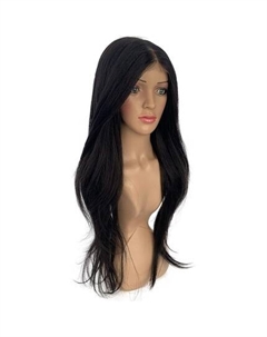 28' Прямой Синтетический Парик Спереди На Кружевах 360 Пробор Без Кружева Sleek