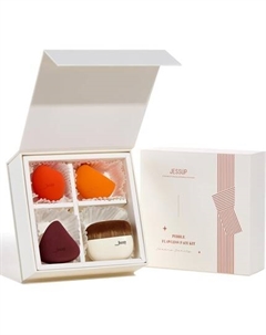 Набор кистей для нанесения тональной основы и спонжа для макияжа Jessup