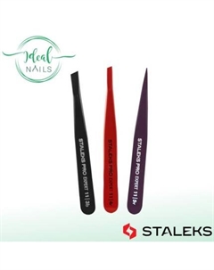 Пинцеты для бровей Expert Te-11 — различные формы и цвета Staleks