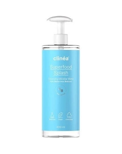 Clinea Superfood Splash Мицеллярная очищающая вода 400 мл Clinéa