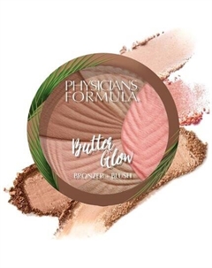 Бронзер + румяна Butter Glow 2-в-1, кремовая пудра, обогащенная придающей сияние увлажняющей смесью масел Healthy Glow Physicians formula