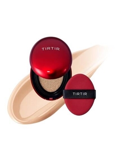 Mask Fit Red Cushion Foundation Стойкая легкая наращиваемая кроющая основа с полуматовым финишем Корейская тональная основа-кушон 21N Ivory 0,15 жидких унций Tirtir