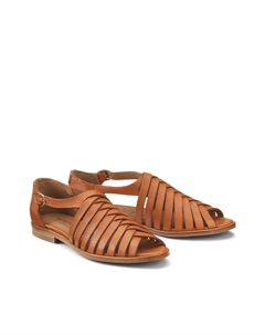 Сандалии из кожи на плоской подошве Kuala каштановый Laredoute