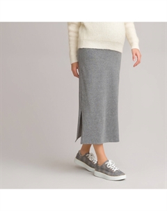 Юбка для периода беременности прямая из биохлопка серый Laredoute