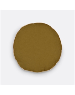 Подушка круглая из стираного льна Onega каштановый Laredoute