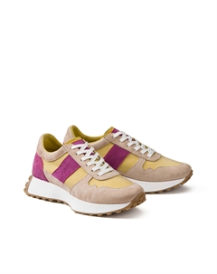 Кеды на танкетке в беговом стиле бежевый Laredoute