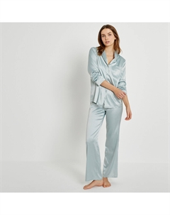 Пижама из сатина зеленый La redoute collections