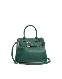 Сумка с ручками зеленый Laredoute