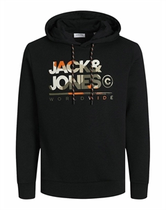 Свитшот с капюшоном черный Laredoute