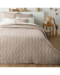 Стеганое покрывало 100 хлопок Zig Zag Scenario бежевый Laredoute