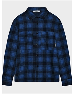 Рубашка в клетку с лого на спине Msgm