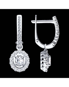 Серьги из белого золота с бриллиантами Sokolov