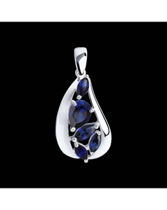 Подвеска из серебра с корундами Sokolov