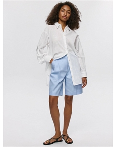 Костюмные шорты бермуды из тенселя и льна Sela