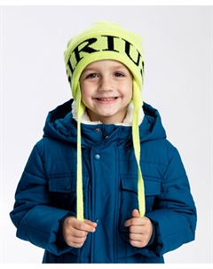 Шапка вязаная салатовая Button blue