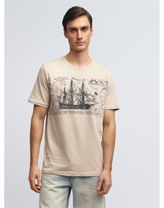 Футболка из хлопка с принтом в морском стиле Zolla