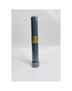 Свеча прямая рифленая 22х2,5 см, графит Candlemint