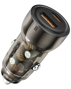 Автомобильно зарядное устройство TFN TypeC+USB QC/PD, без кабеля, 60W, черный (TFN-CC-60W-3112-BK) Tfn