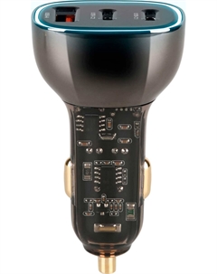 Автомобильное зарядное устройство TFN 2хTypeC+USB QC/PD, без кабеля, 90W, черный (TFN-CC-90W-2111-BK) Tfn