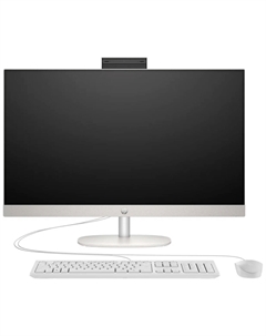 Моноблок HP 27-cr0002i, 27'', Full HD Touch, i7 1355U (1.7), 16Gb, SSD 512Gb, Iris Xe, FreeDOS, клавиатура, мышь, белый (9d3f5pa) Hp