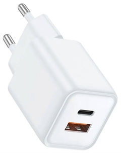 Сетевое зарядное устройство TFN GAN USB/TypeC, PD, 33W, без кабеля, белый (TFN-WC-33W-3116-WH) Tfn