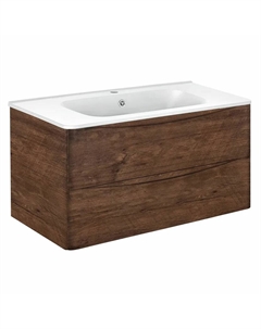Тумба под раковину Paola 100 см 2 ящика R.Wood (темный дуб) VMC-2P100RW Vincea
