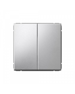 Выключатель ArtGallery двухклавишный встраиваемый алюминий с самовозвратом (SE GAL000317) Systeme electric