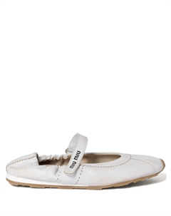 Балетки на плоской подошве, белый Miu miu