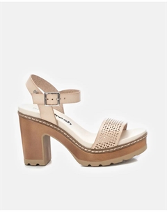 Женские босоножки на каблуке с застежкой-пряжкой, белый Refresh