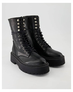 Ботинки женские из натуральной кожи, черный Steve madden