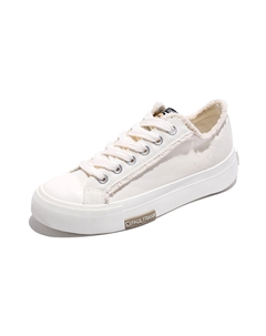 Холщовые кеды женские с низким верхом, бежевый Paul frank