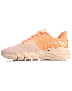 Кроссовки LN Flex Lifestyle женские с низким верхом, флуоресцентно-оранжевого цвета, пудрового/флуоресцентно-светло-оранжевого цвета Li-ning