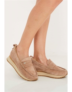 Мокасины кожаные, бежевый Cesare gaspari