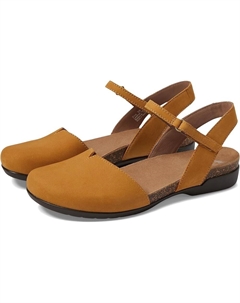 Туфли на плоской подошве Rowan, цвет Mustard Milled Nubuck Dansko