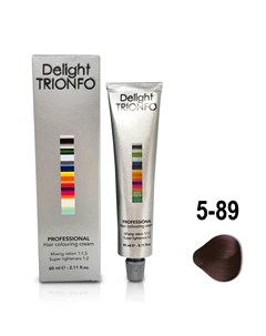 ДТ 5 89 крем краска стойкая для волос светло коричневый красный фиолетовый Delight TRIONFO 60 мл Constant delight