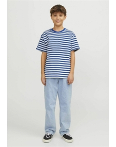 Футболка с принтом GESTREIFT, цвет true blue Jack & jones junior