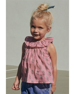 Блузка с вырезом украшенным рюшами, розовый Next