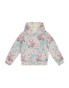 Толстовка с капюшоном из блестящего французского трикотажа для девочек - Little Kid, серый Deux par deux