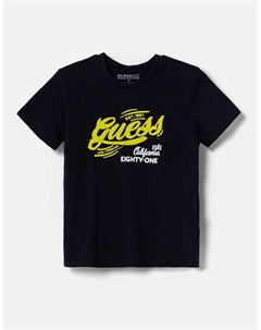 Хлопковая футболка для детей, темно-синий Guess