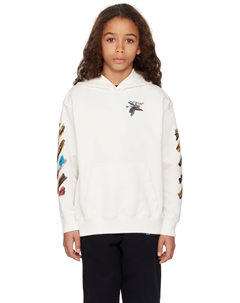 Детская толстовка с капюшоном Paint Arrow Off-white